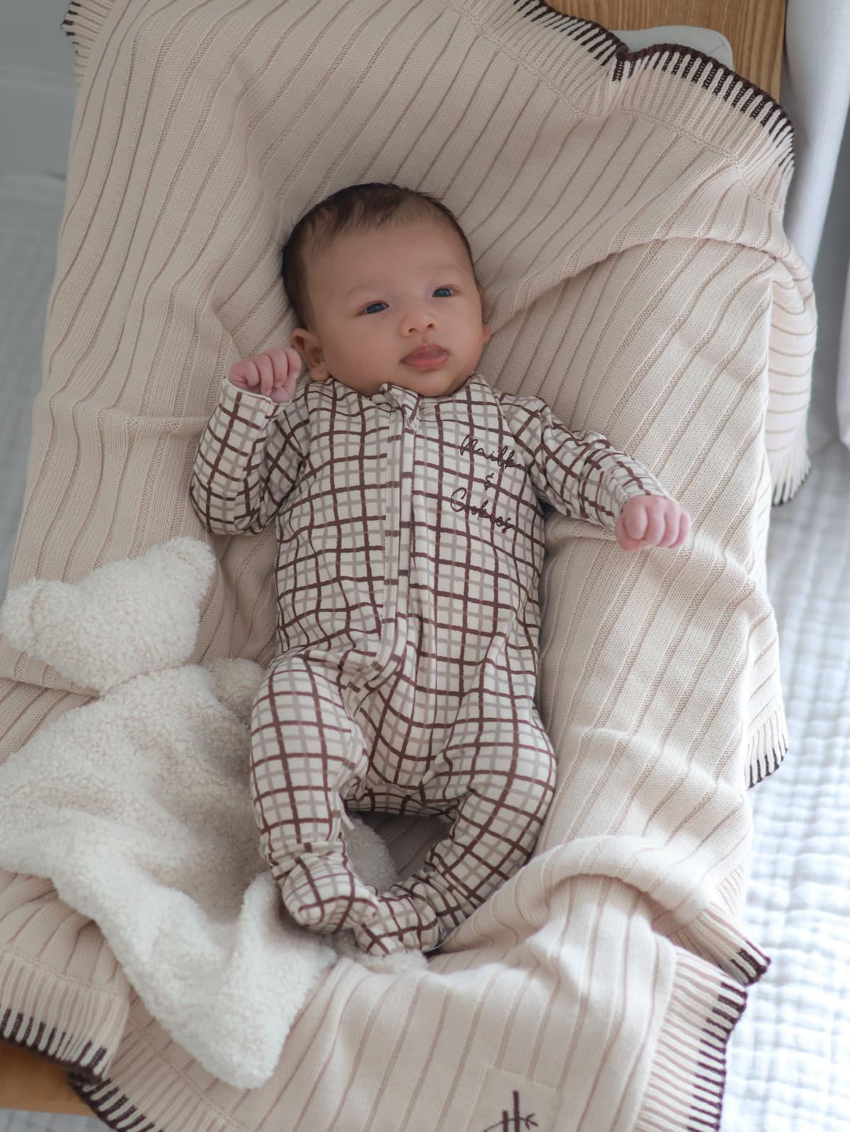Pre Order Neutral Organic Cotton Baby Blanket