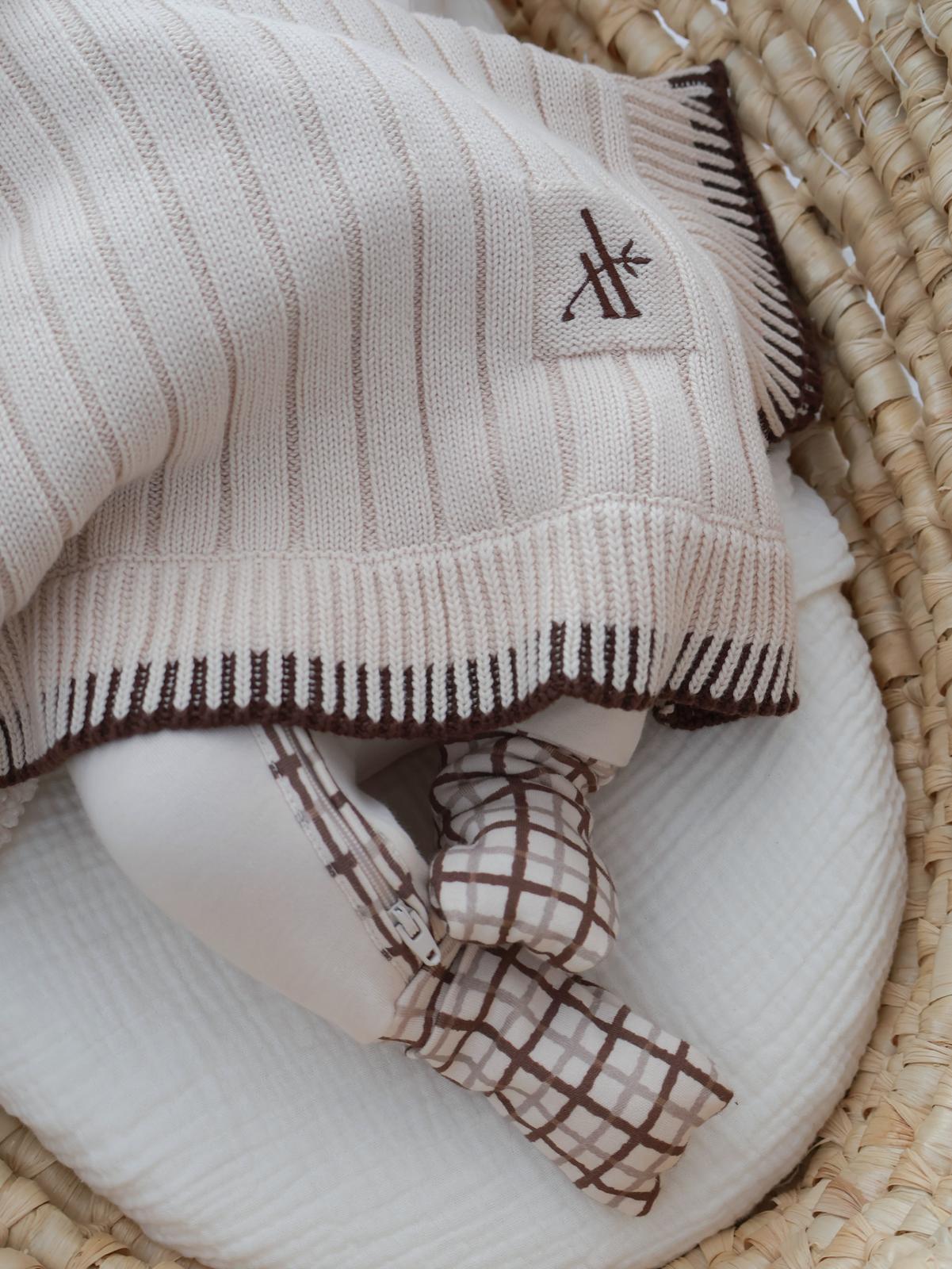 Pre Order Neutral Organic Cotton Baby Blanket