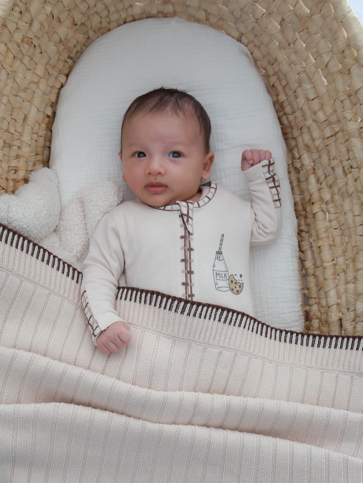 Pre Order Neutral Organic Cotton Baby Blanket