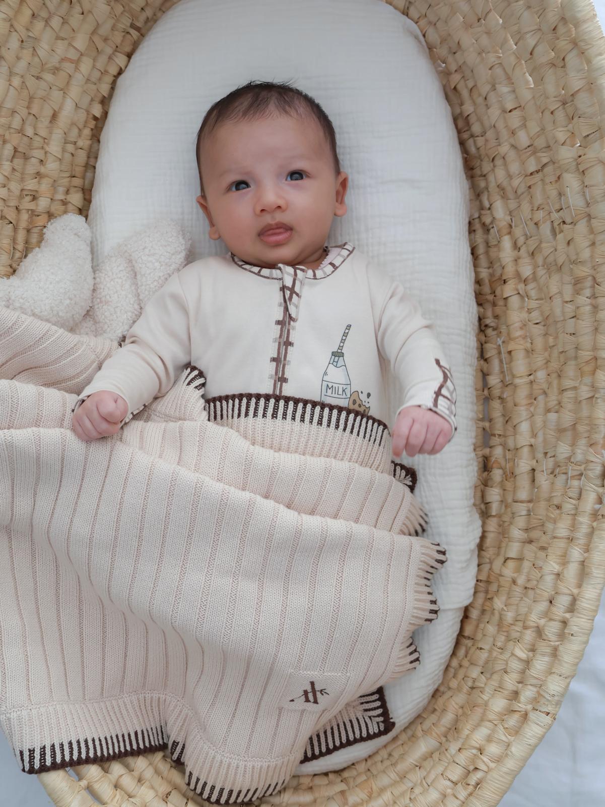 Pre Order Neutral Organic Cotton Baby Blanket