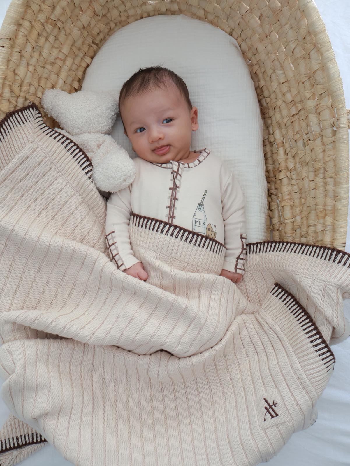 Pre Order Neutral Organic Cotton Baby Blanket